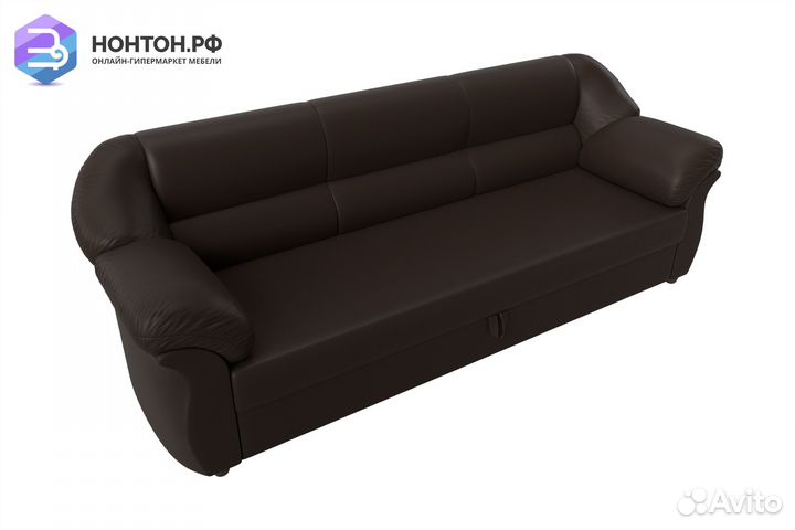 Диван дельфин Карнелла экокожа коричневая