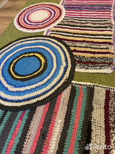 Коврики лоскутные и подушки для дачи