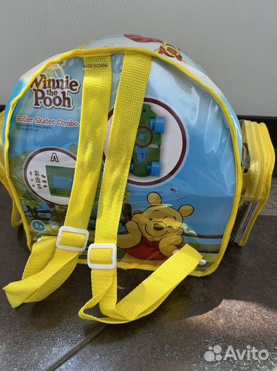 Роликовые раздвижные коньки WinnieThePooh р-р22-29