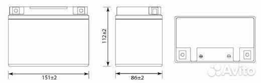 Акб Delta CT 1211 11 ah 151х86х112