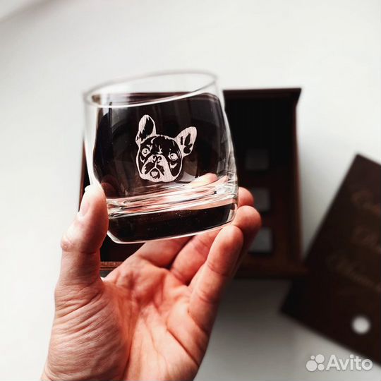 Стакан для виски (рокс) с гравировкой