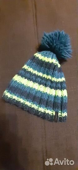 Шапка мальчику (вязка+флис) ог до 52см