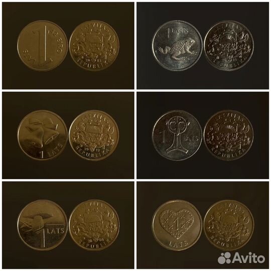 Монеты Латвии латы