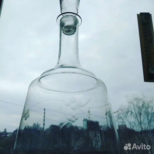 Графин, вазы стекло и стаканыэ