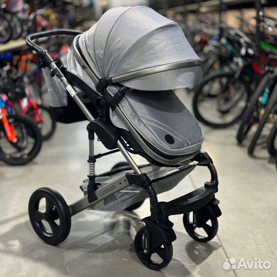Коляска 2в1 трансформер Новинка (серый)