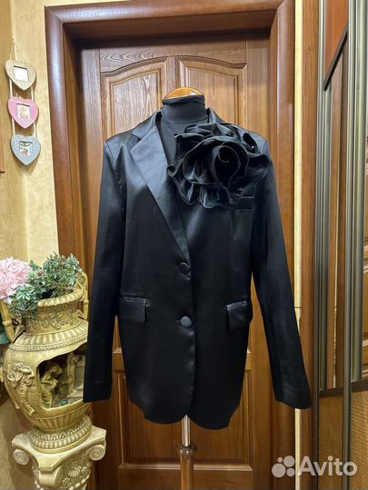 Saint laurent пиджак с розой