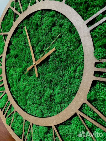 Часы со мхом