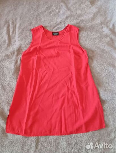 Топ красный оверсайз длинный, 42-46