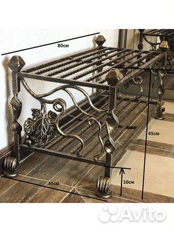 Кованая галошница в прихожую №15