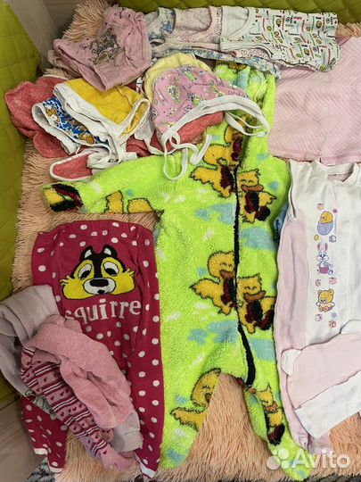 Пакет вещей с рождения до года на девочку
