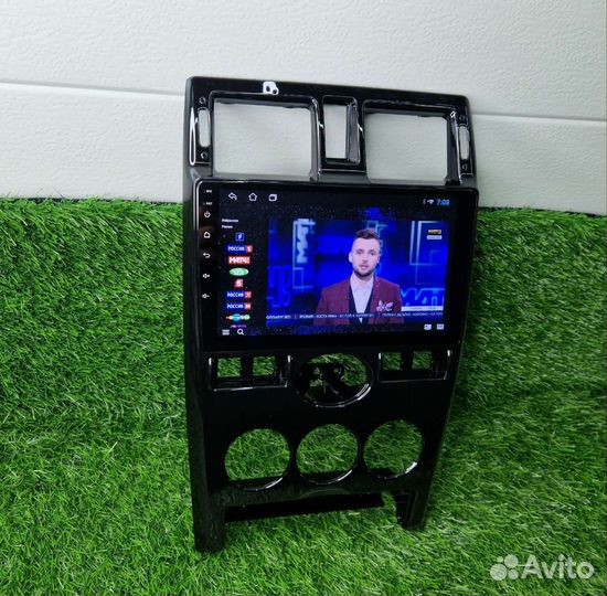 Магнитола Андроид Лада Приора чёрный глянец 9дюйм