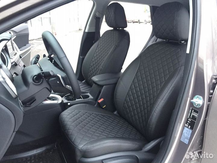 Чехлы на сиденья Киа Сид 3 Универсал Экокожа Ромб