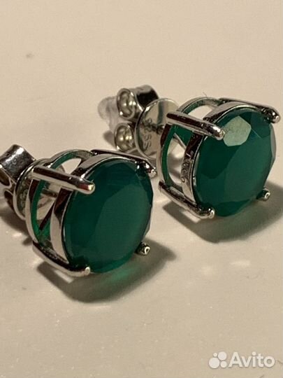 Серьги Пусеты Агаты 6 карат