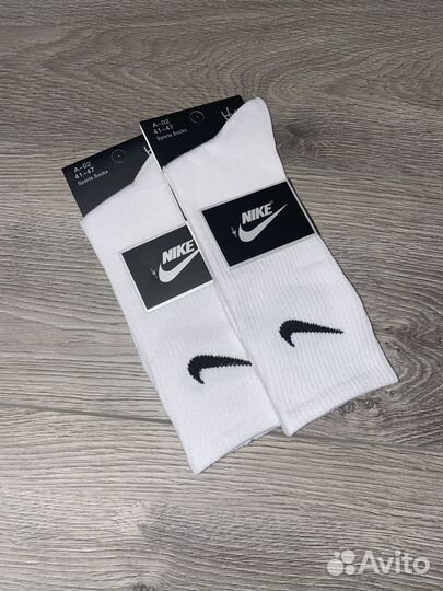 Носки nike высокие белые 10 пар