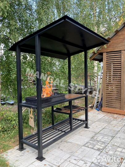 Мангал с крышей