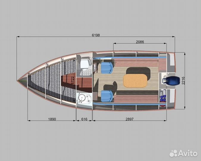 Катер Краб-620. Набор для постройки