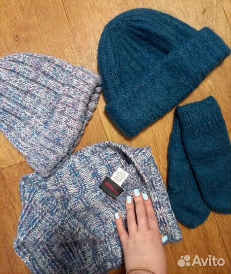Наборы шапка снуд варежки по 550