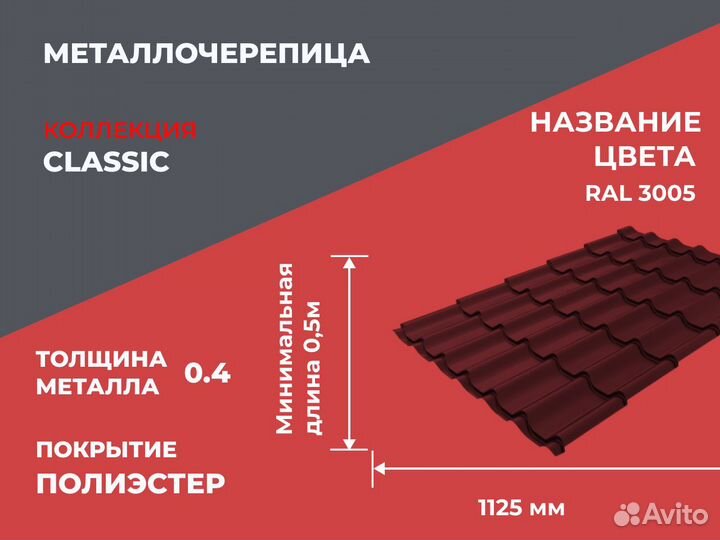 Металлочерепица Classic