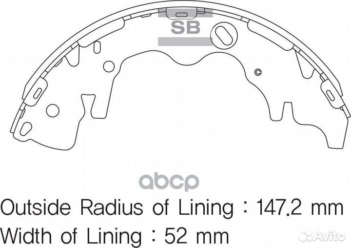 Колодки барабанные sangsin brake SA141 hyundai