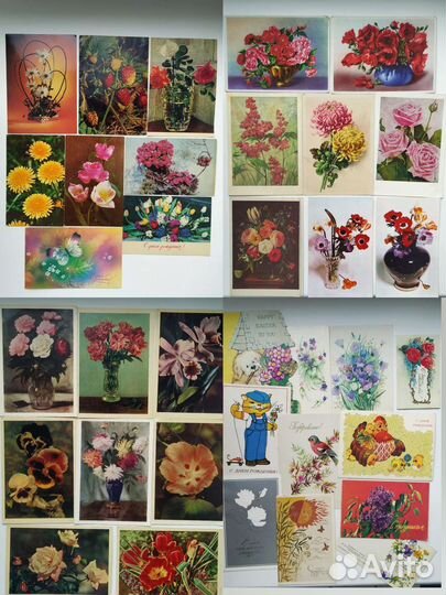 Открытки СССР Сказки Персонажи Собаки Природа