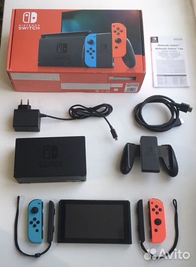 Nintendo Switch v2 + прошитая + комплект + игры