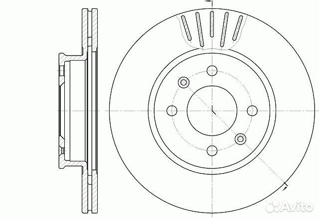 Диск тормозной вентилируемый G-brake GR-02842