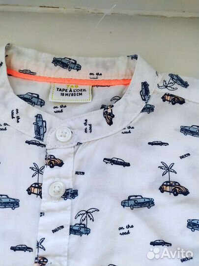 Рубашка для мальчика новая 1-1,5 года