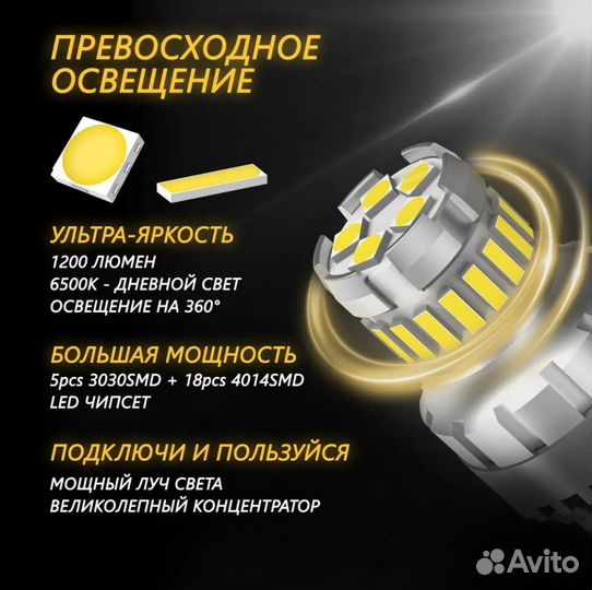 LED лампы W21/5W