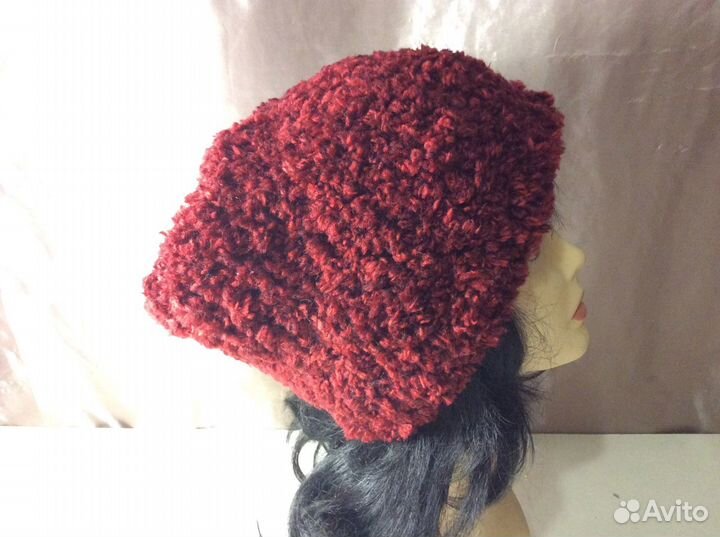 Роскошная папаха, пряжа букле, р 56-57, арт 266