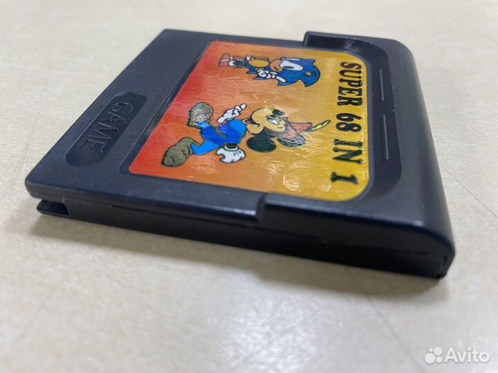 Картридж Sega GameGear Сборник 68 в 1, б/у