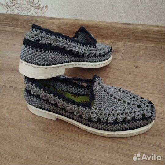 Мокасины женские р. 38(ручная работа)
