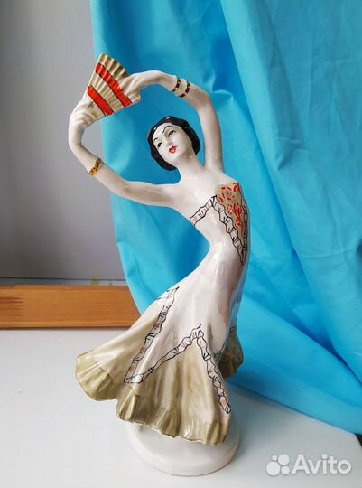 Балерина с веером Испанский танец лзфи СССР