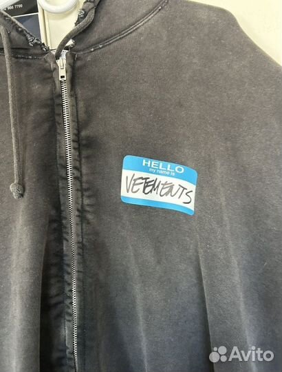Зип худи Vetements My name is