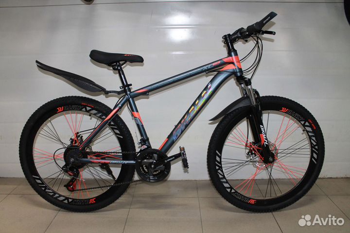 Скоростной велосипед Серо-оранжевый новый