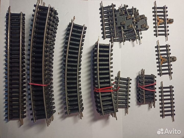 Рельсы, переключатели, сцепки, запчасти 1:87