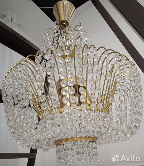 Люстра хрустальная Чешская
