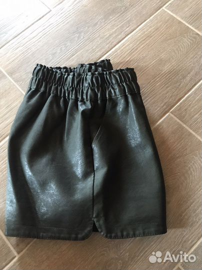 Шорты кожанные