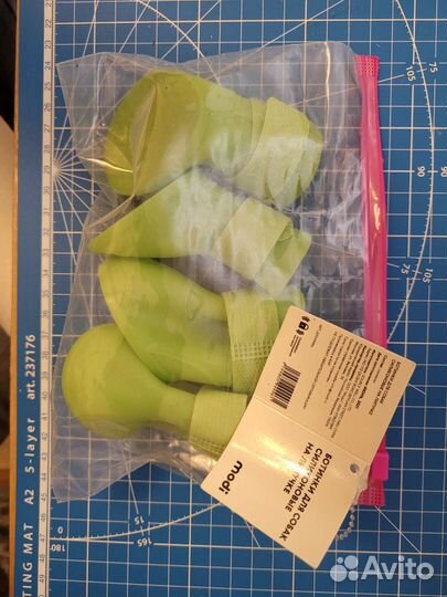 Обувь для собак силикон с липучкой разм L