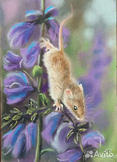 Картина пастелью интерьерная