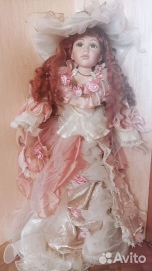 Кукла фарфоровая коллекционная большая