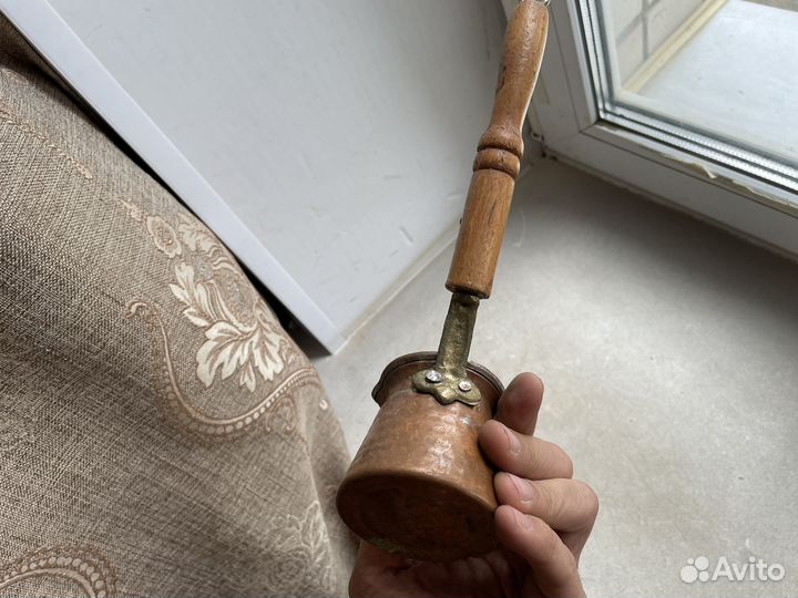 Турка медная для кофе на одну порцию