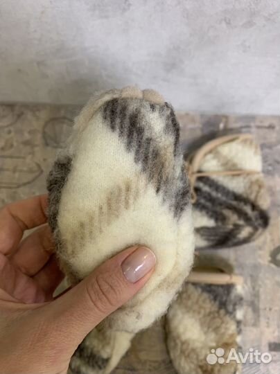 Зимние варежки и пинетки (шерсть Мериноса)