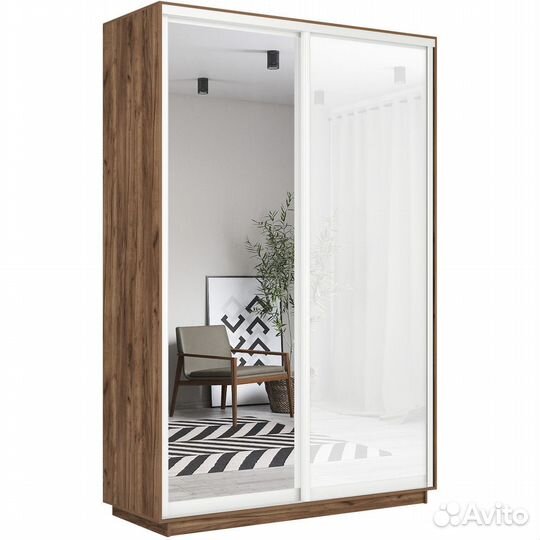 Шкаф-купе 2-дверный шкаф Оптим Двери Зеркало Стекл