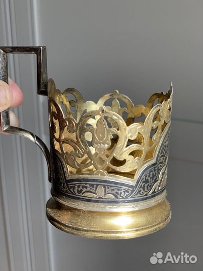 Подстаканник серебро 875