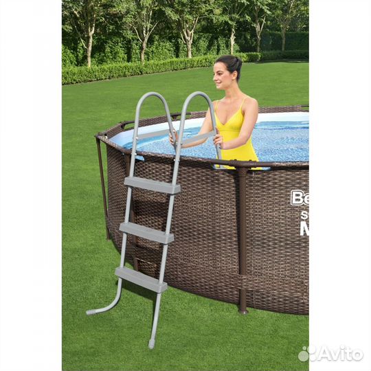 Каркасный бассейн 366х100 ротанг