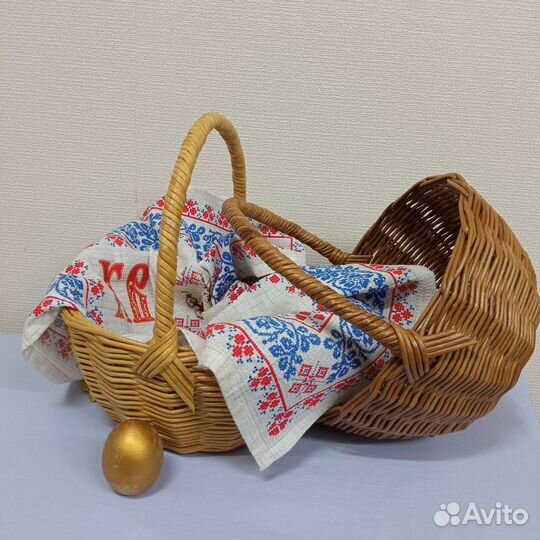 Пасхальная корзина Круглая