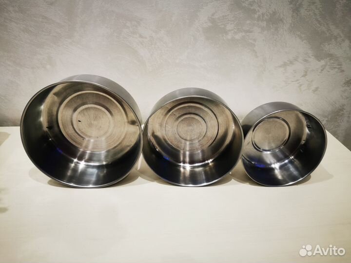 Миски алюминиевые d14/16/18см - 3шт