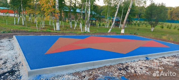 Бесшовное резиновое покрытие под ключ