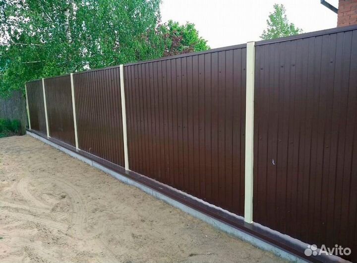 Забор из профнастила с доставкой