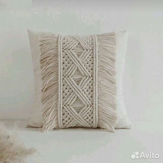 Чехол на подушку декоративный новый макраме